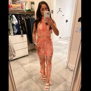 Embroidered and Embellished Cutout Dress